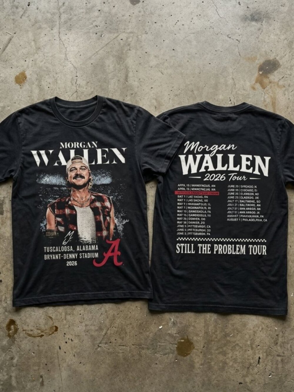 Morgan Wallen Alabama 2026 Tour Tee Vintage Country Concert Shirt Y2K